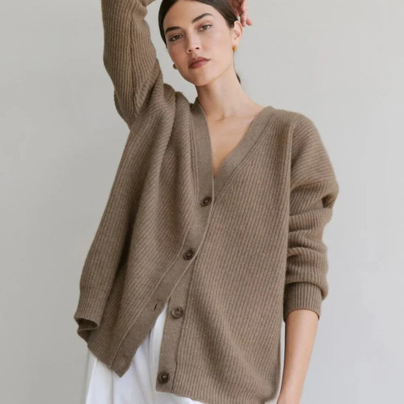 Jenni Kayne Sweaters - Jenni Kayne  Cashmere Cocoon Cardigan Undyed Stone